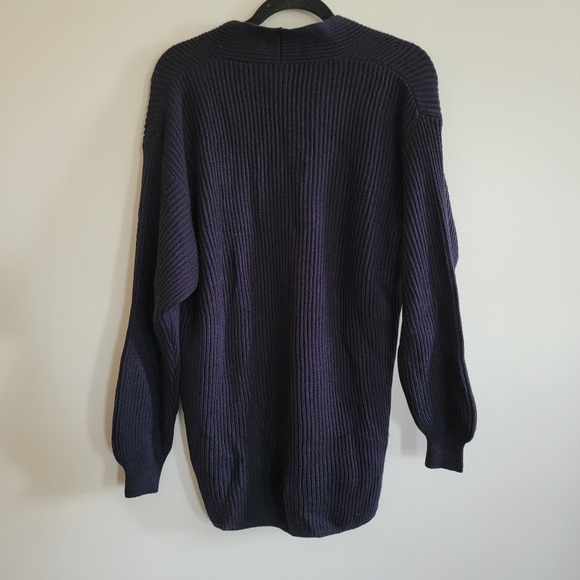 SOLD-- Vtg 80s Mondi Ballon Sleeve Merino Wool & Cashmere Pull Over Sweater, 42 - Picture 2 of 5